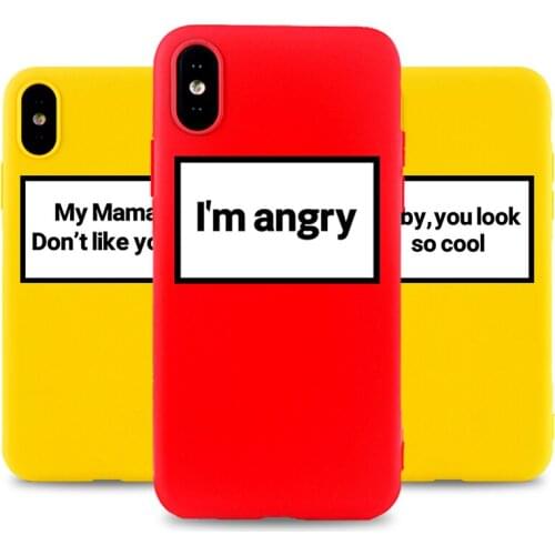 I'm Angry Phone Case for IPhone 6s 7 8 11 Plus Pro X XS MAX XR SE Funny Cases Soft Silicone Fitted TPU Back Accessories Covers