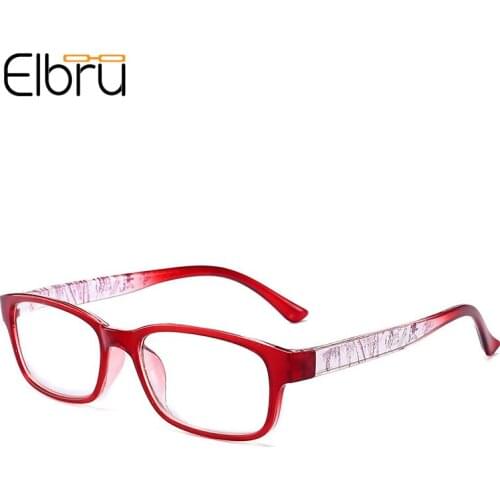 Elbru Fashion Vintage HD Resin Lens Reading Glasses Printed Leg Presbyopic Eyeglasses Antifatigue Eyewear For Elderly Women Men