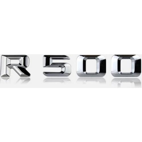 Chrome " R 500 " Car Trunk Rear Letters Words Badge Emblem Letter Decal Sticker for Mercedes Benz R Class R500