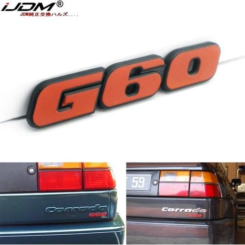 IJDM 1PC Car styling 3D 'G60' Red Plastic ABS Emblem Badge Sticker For Volkswagen CC Golf Passat Jetta GTi nameplate Sticker