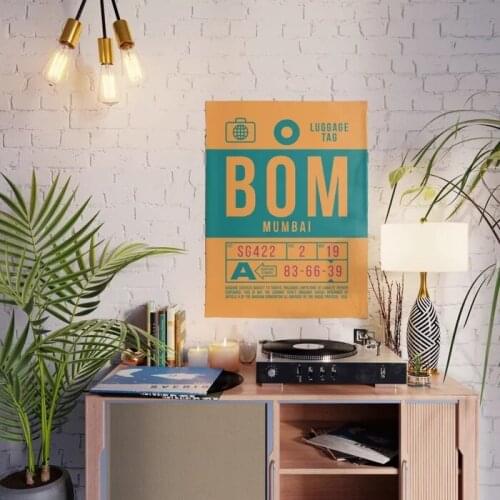 Canvas HD Print Painting Retro Airline Luggage Yellow Letter Wall Art Poster Modern Home Decor Modular Pictures For Living Room