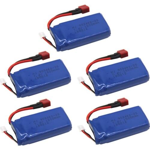 5pcs 903462 7.4V 1500mAh 2s Lipo Battery 12423 12428 For Wltoys 12423 12428 Crawler Car Battery 1500 mah 7.4 V lipo battery 9125
