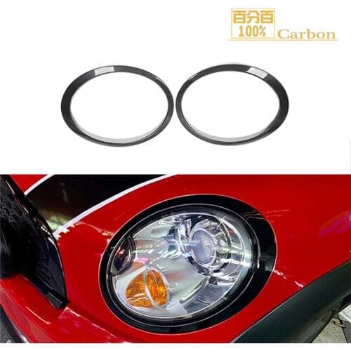 Carbon Fiber Material Fit Suitable For Bmw Mini Round Headlamp Cover Front