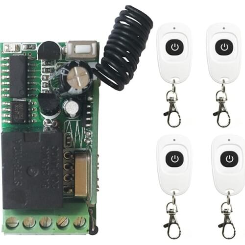 Mini Wireless RF Remote Control Light Switch 10A Relay Output Radio DC 12V 1 CH Channel 1CH Receiver Module +Transmitter