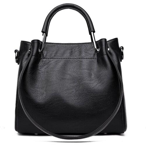 Fashion PU Leather Handbags Women Bag Large Capacity Shoulder Crossbody Bag Solid Color Causal Messenger Bag Ladies Totes