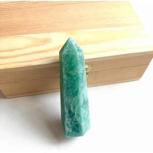 Natural amazonite Wand Healing Crystal Chakra Point Spirit Meditation Obelisk Home Decor Art Gift Reiki Stone Feng shui