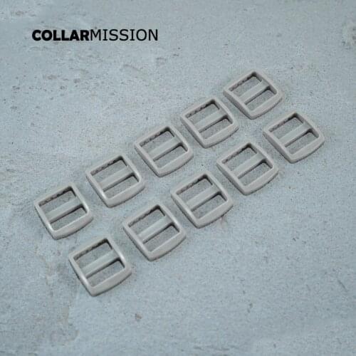 Retailing plastic slider Tri-Glid for Bag Strap Hook Webbing Adjustable accessory 15mm grey RZK15SJ09