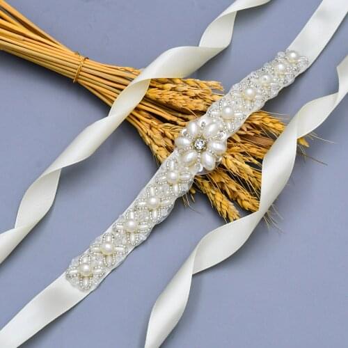 ZMS155 Handmade wedding dress belt bridesmaid belt for bride Evening Dresses ceremony dress accessories wedding decorations