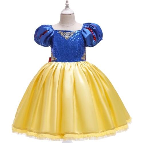 Net Yarn Girl Snow White Dress for Girls Prom Princess Dress Kids Baby Gifts Intant Party Colorful Clothes Teenager Clothing