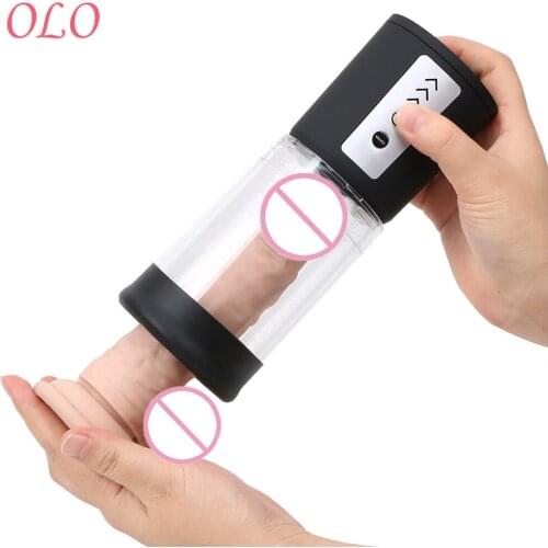 OLO Telescopic Penis Extend Sex Toys for Men Erotic Penis Pump Delayed Ejaculation Male Erection Training Penis Enlargement