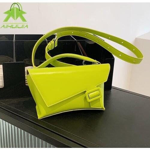 2021 Trend Fashion Handbags Female Solid Color Crossbody Bag Casual Small PU Leather Messeger Bags For Women Simple Shouder Bags