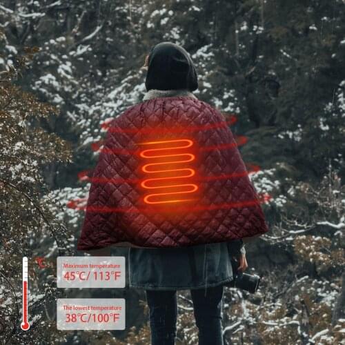 68X175CM Multi-purpose Heating Skirt Blanket Office Home Cape Cover Blanket Warm Skirt Heating Blanket USB Heating Home Shawl