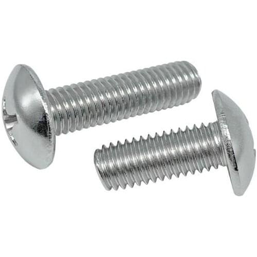 20pcs 10-32 phillips big mushroom head screws thread UNF pitch bolts large truss type stainless steel male screw 1/4"-2" long