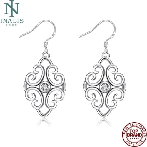 INALIS Drop Earrings Popular Pattern Zircon Statement Earrings Womens Fashion Jewelry For Girlfriend Valentines Day Gift 2020