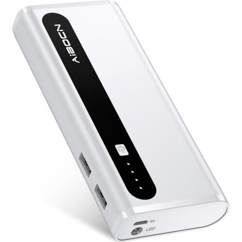 Aibocn Power Bank 10000mah Portable Charging Poverbank External Battery Charger For UMIDIGI A5 pro Xiaomi Redmi Note 7