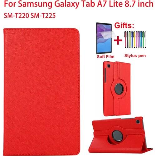 360 Degree Rotating Case For Samsung Galaxy Tab A7 Lite 8.7 inch SM-T220 T225 Tablet Leather Cover Stand Holder Protective Shell