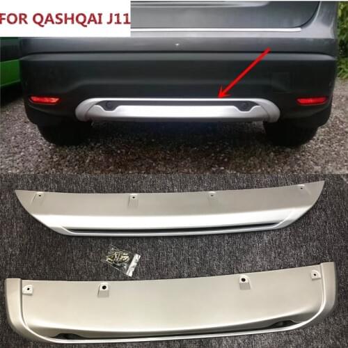 For Nissan Qashqai Dualis J11 2014-2018 ABS Accessories Front and Rear Bumper Skid Protector Guard Plate 2PCS High Quality