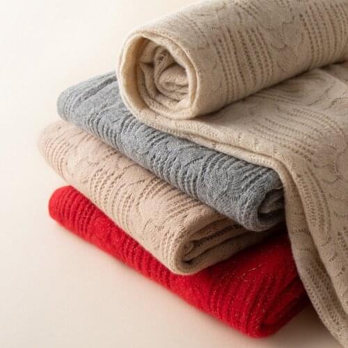 Knitted Pure Cashmere Scarf Women Autumn And Winter 20 New Cashmere Big Warm All-match Soft Warm 100% Cashmere Scarf