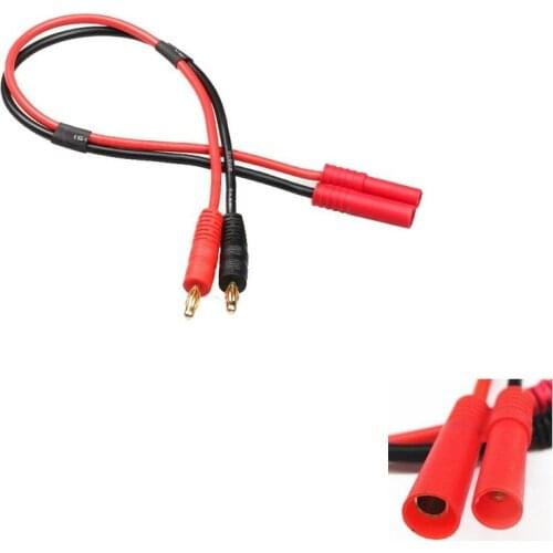 1pcs 4.0 MM Banana Plug to 4.0MM Sheath Plug Charging Cable for RC Multirotor Quadcopter Airplane Car Charging Cable 20CM