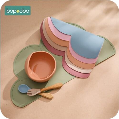 1Pc Baby Silicone Placemat Kitchen Accessorie Food Grade Easy Cleaning Heat Insulation Waterproof Cloud Shape Silicone Table Pad
