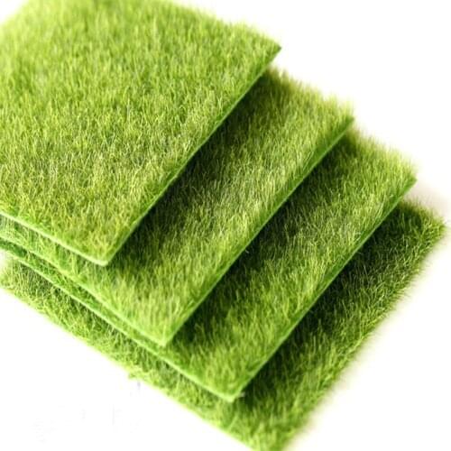 15cm Artificial Miniatures Green Lawn Mat for DIY Moss Landscape Bonsai Ornament FlowerPot Fish Tank Mini Decoration Crafts