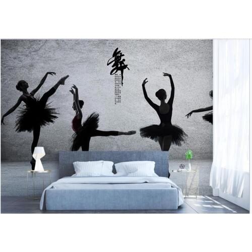 WDBH Custom photo 3d wallpaper Modern minimalist dance studio ballet yoga studio decor 3d wall murals wallpaper for walls 3 d