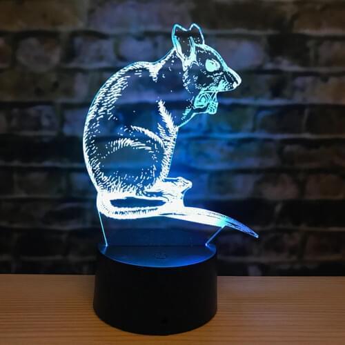 Mouse 3d Nightlight Art Bridge 7 color 3d Table Lamp Factory wholesale 3D Lighting Home Jewelry Desk Lamp