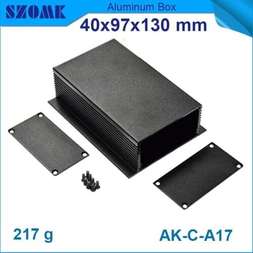 4 pcs/lot Black color Powder coating 40(H)x97(W)x130(L) mm aluminum enclosures aluminium box for amplifier