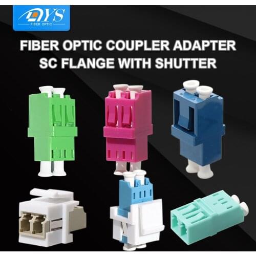 50pcs LC Duplex Fiber Optic Adapter Without Flange LC Optical Fiber Coupler With Keystone For Option
