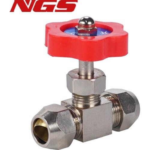 6mm 8mm 10mm 12mm Hole Dia Orange Plastic Handle Metal High Pressure Durable Tube Needle Type Globe Valve