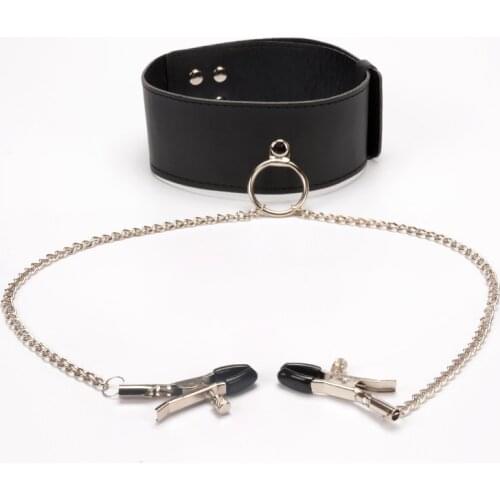 BDSM Bondage Clip Fetish Collar Chain Collars Collocation Nipple Clamps Sex Toys For Women Adult Games Exotic Accessories