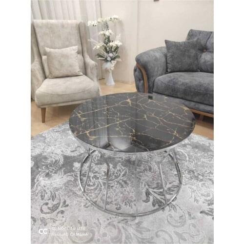 Silver Sand Clock Medium Coffee table Lava Patterned Unbreakable Glass журнальный столик mesa auxiliar table basse de salon