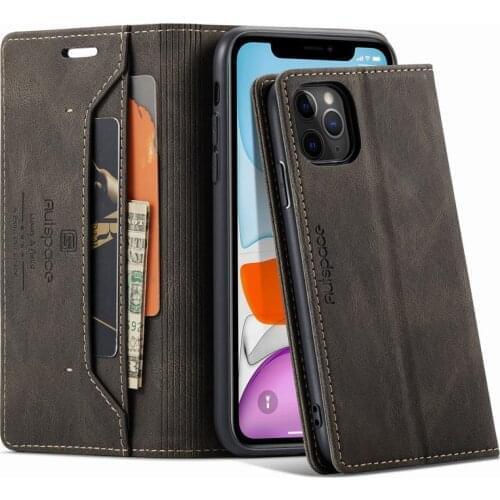 Flip Wallet For iPhone 11 Pro Max Case Flip Matte Leather Luxury Cover For iPhone X XS Max XR 6 6s 7 8 Plus SE 2020 Wallet Case