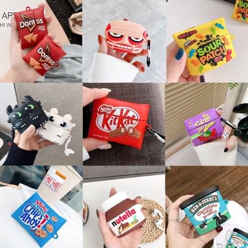 3D Dragon Chocolate Earphone Case for AirPods Pro Cute Chip Snack Soft Silicone for Airpods Pro Cases Protective headset Cover