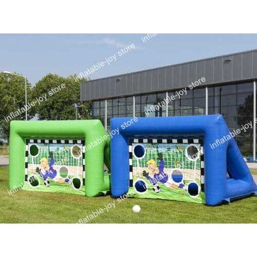 DDU free ship!Funny soccer shooting game equipment inflatable football gate for backyard commercial inflatable carnival game
