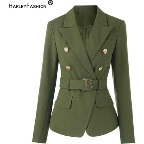 HARLEYFASHION Women's Denim Blazers