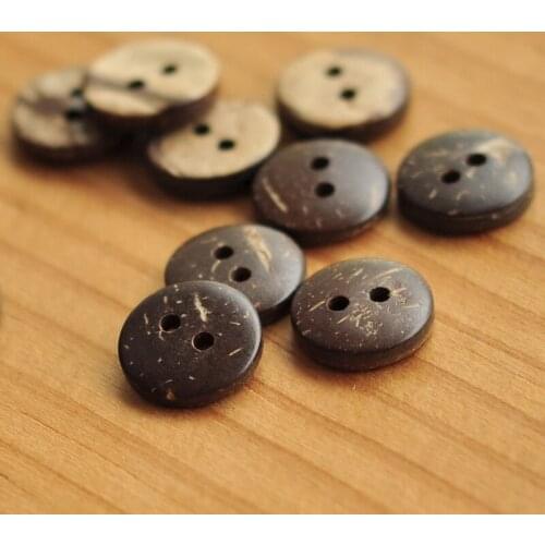 Coconut Shell Natural Wood Vintage Brown Button Shirt Wooden Buttons Handmade DIY Clothing Accessories Sewing Accessories TJ4341