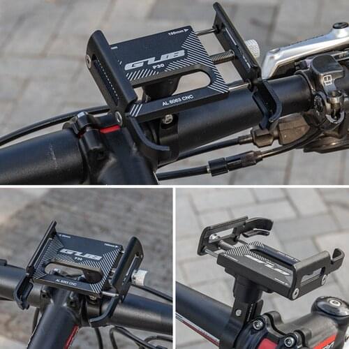 Scooter Navigation Phone Mount Aluminium Alloy Bike Motorcycle Phone Bracket GPS Holder Bike Handlebar Clip Bracket Stand