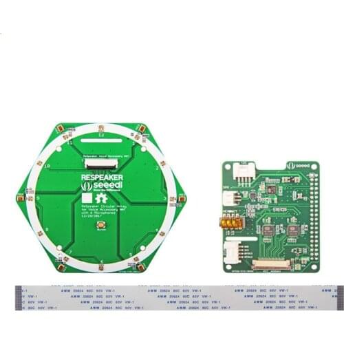 Respeaker Ring 6 Microphone Array Expansion Board kit Speech Recognition for Raspberry pi 0/1/2/3/3B
