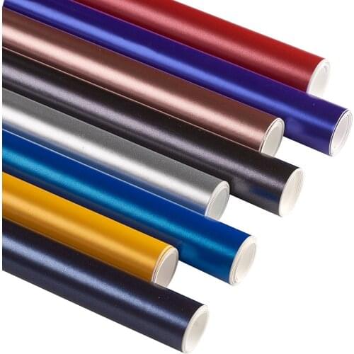 3M/5M/10M x 1.52M Matte Metallic Decals Car Body Hood Sticker Wrap Vinyl Film Roll Air Release Film Motorcycle Decals