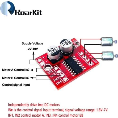 1PCS 2 Way DC Motor Drive Module Reversing PWM Speed Dual H Bridge Stepper Mini Victory L298N