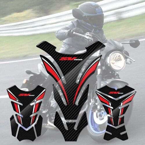 For Suzuki SV650 SV650S SV650X 3D Carbon-look Motorcycle Tank Pad Protector Sticker