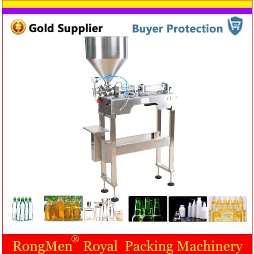 Filler With Stand Standing Table Shampoo Lotion Cream Yoghourt Honey Juice Sauce Gel Filler Paste Filling Machine Free Shipping
