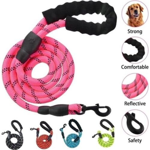 Durable Nylon Dog Sling Color 1.5M Pet Dog Leash Night Reflective Walking Training Traction Rope Dog Leash With Dog Leash