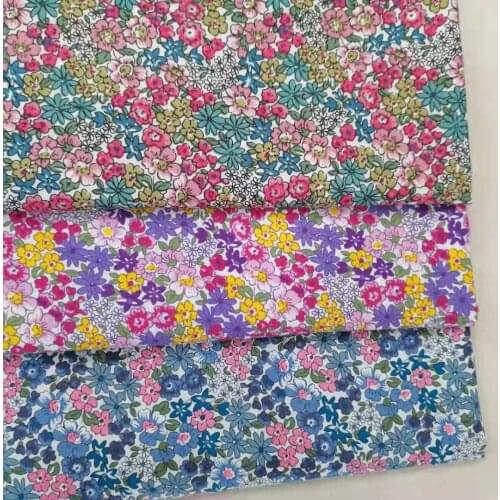 New Arrivals Pastoral floral poplin Cotton Fabric DIY Childrens Wear Cloth Make Bedding Quilt Decoration Home