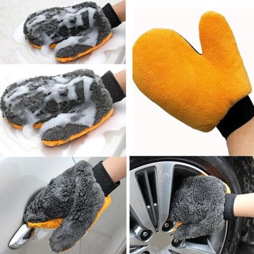 Plush Automobiles Cleaning Mitt Portable Waterproof Car Washing Gloves for Auto Maintenance Care Dust Tools Cloth Accessories