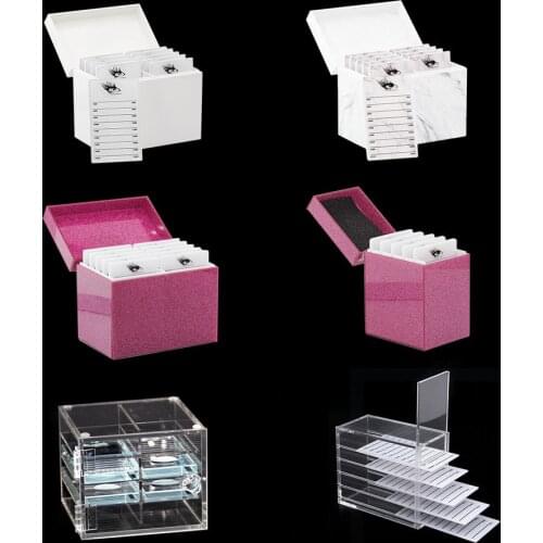 5/8/10 Layers Eyelash Extension Storage Box Acrylic Lash Holder Pallet Makeup Organizer Display Stand Tool for Eyelash Extension