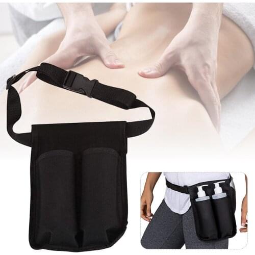 Adjustable Waist Hanging Bag Two Pocket For Mountaineering Hiking Bottles Fixing Massage Bottle Holster