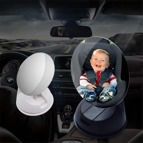 Adjustable Baby Car Mirror Car Back Seat Safety View Rearward Interior Baby Kids Safety Seats Mirror 75mm