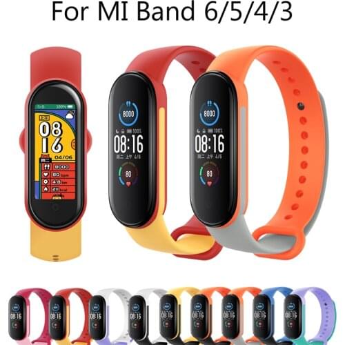 Correa Xiaomi Mi Band 6 5 4 3 Watch Silicone Solo Loop Wrist Two Color Strap Accessories Stylish MIband Belt Bracelet In Stock